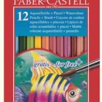 Акварельные карандаши «Рыбки», набор цветов, в картонной коробке, 12 шт + 1 кисточка