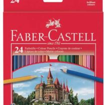 Цветные карандаши Замок, набор цветов, в картонной коробке, 24 шт